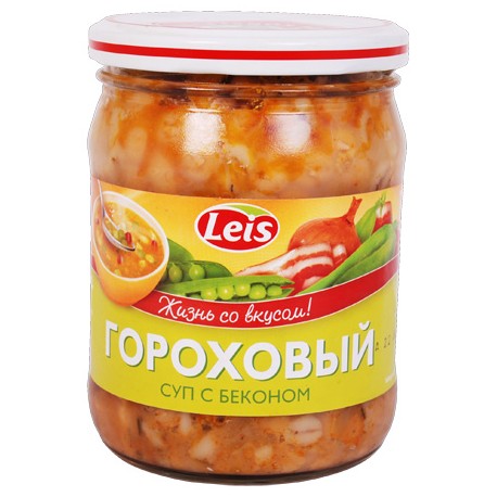 Суп LEIS Гороховый с беконом" (0,480)"