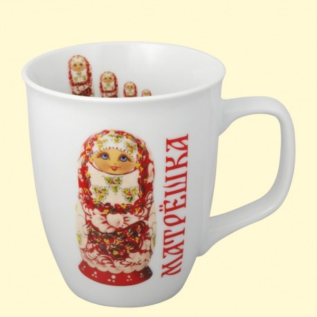 Un ensemble de tasses Matryoshka en rouge "(4 pièces) 0,4 l"