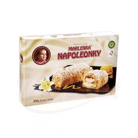 Pâtisseries petits feuilletés fourrés à la crème Marlenka Napoleonki"300g"