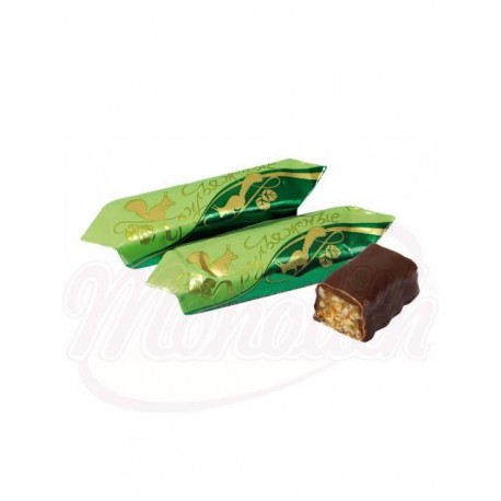 Nougatine de cacahouète "Griljaschnie" Mjagkij griljasch" au glaçage au cacao 100г