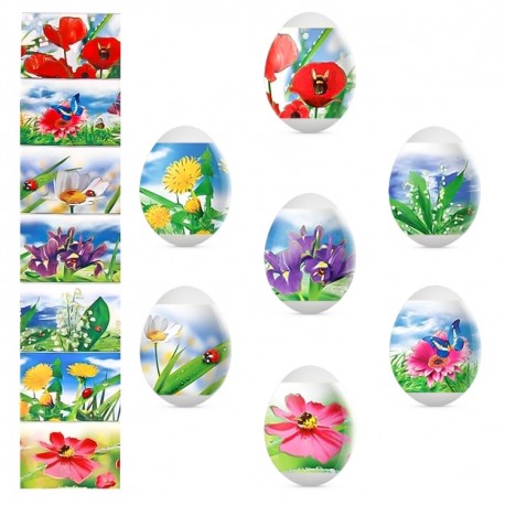 Film décoratif de Pâques "Spring" 7 motifs différents dans un set