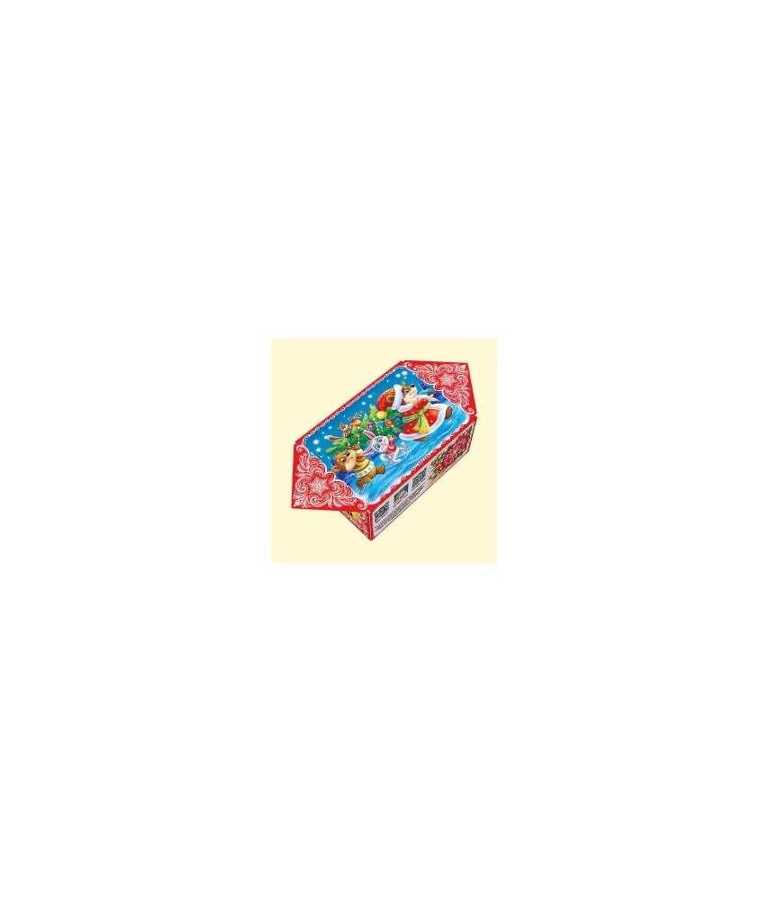 Складная подарочная упаковка Конфета малая - Праздничная Елка,300 г,9 x 5,8 x 12,8 см