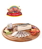 Lard salé à l`ail et poivre noir 300г