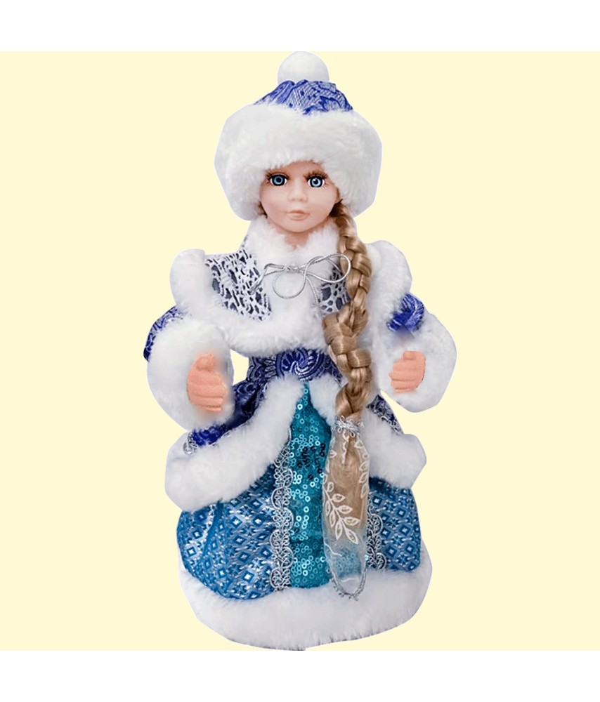 Фигура Снегурочка в синем, с отделением для конфет и подарков, 35 см