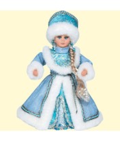Figurine de la Fille des Neiges en bleu, avec un compartiment pour bonbons et cadeaux, 35 cm