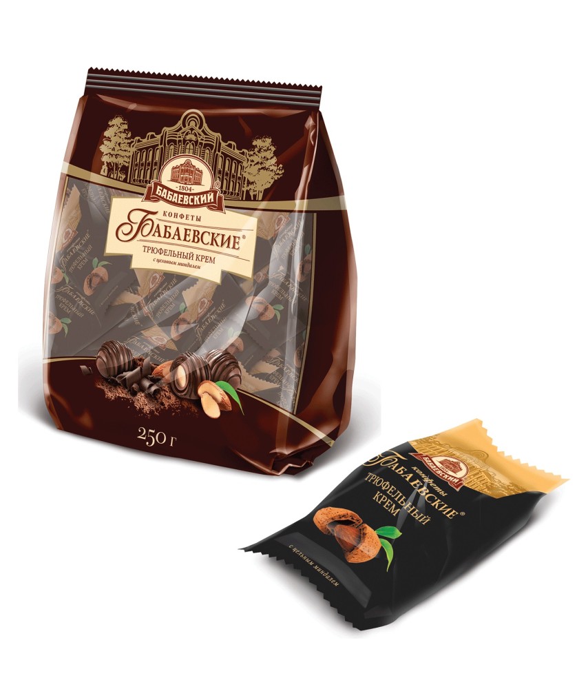 Bonbons Bonbons au chocolat Babaevsky, à la crème de truffe, 200 g