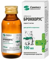 Sirop Bronchorus fl., 3 mg/ml, 100 ml pour enfants et adultes