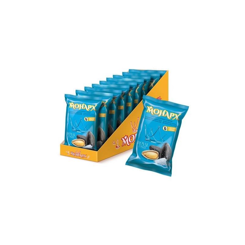 Monarkh Royal salé Graines de tournesol grillées noires 300g