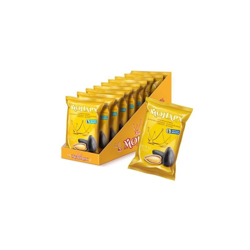 Монарх Семечки подсолн.жар.чёрные XXL 350g