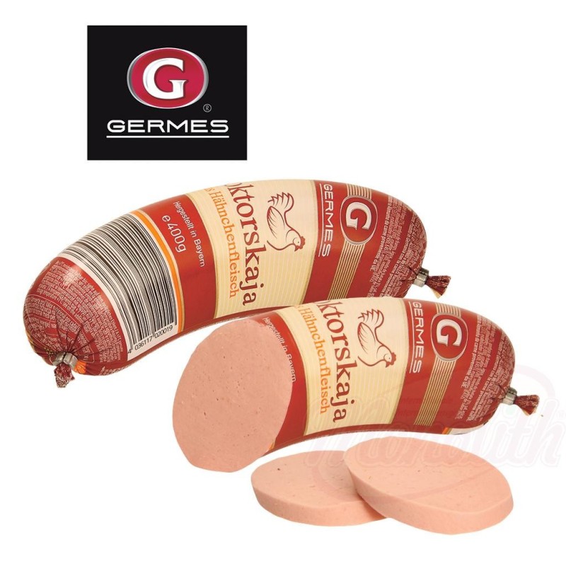 Saucisse à la viande de volaille "Doktorskaja s mjasom ptizi" simple selon la recette russe 400 g