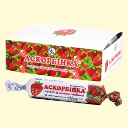 Acide ascorbique à la fraise, comprimés de 25 mg, boîte de 10.